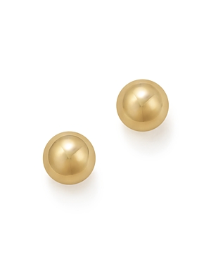 Photos - Earrings 14K Yellow Gold Ball Stud  - 100 Exclusive 12-123