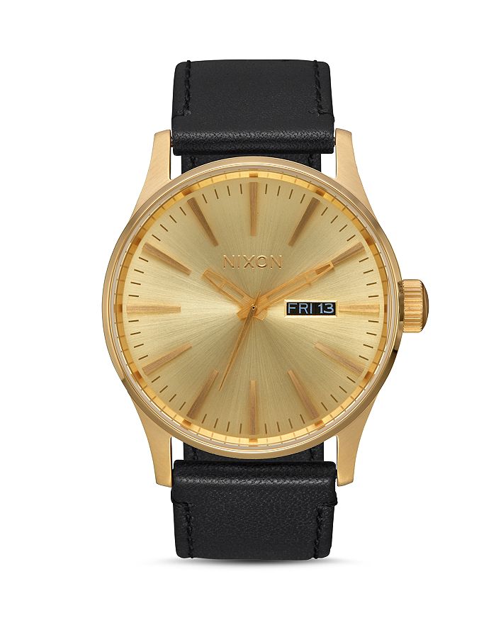 NIXON SENTRY LEATHER WATCH, 42MM,A105