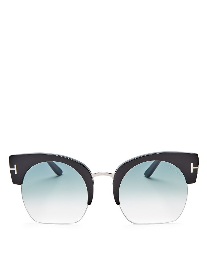 Tom Ford Women s Savannah Cropped Round Sunglasses 55mm