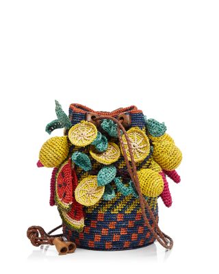 JAMIN PUECH Exotic Fruits Straw Mini Bag | Bloomingdale's