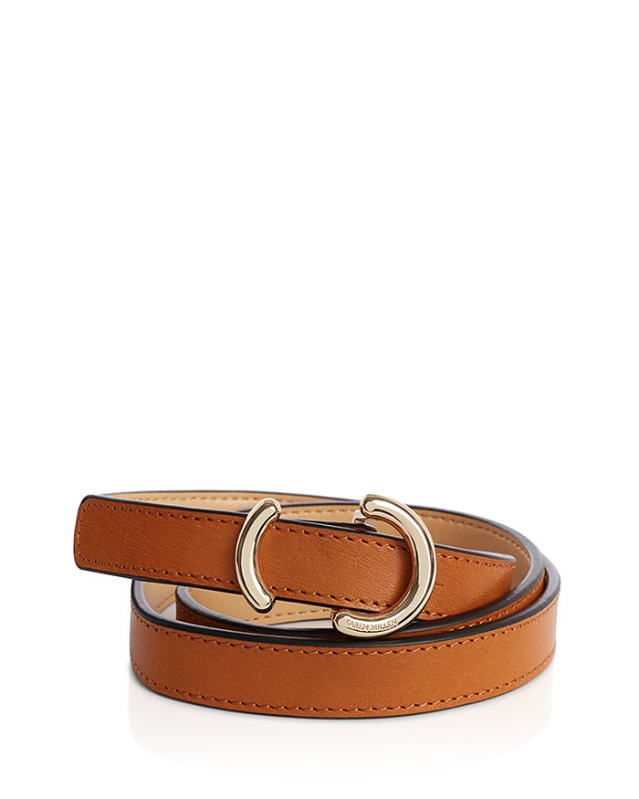 O-Ring leather belt in brown - Altuzarra
