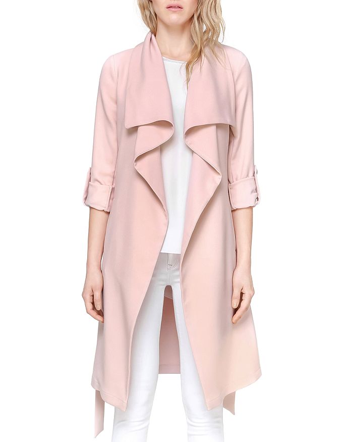 Soia & Kyo Soia And Kyo Ornella Draped Trench Coat In Rose