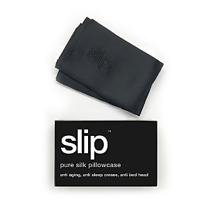 Slip For Beauty Sleep Pure Silk Queen Pillowcase In Black