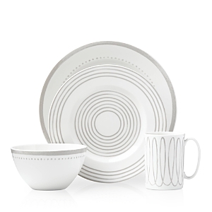 Kate Spade New York Charlotte Street West Grey Collection 4-piece Place Setting In Gray West