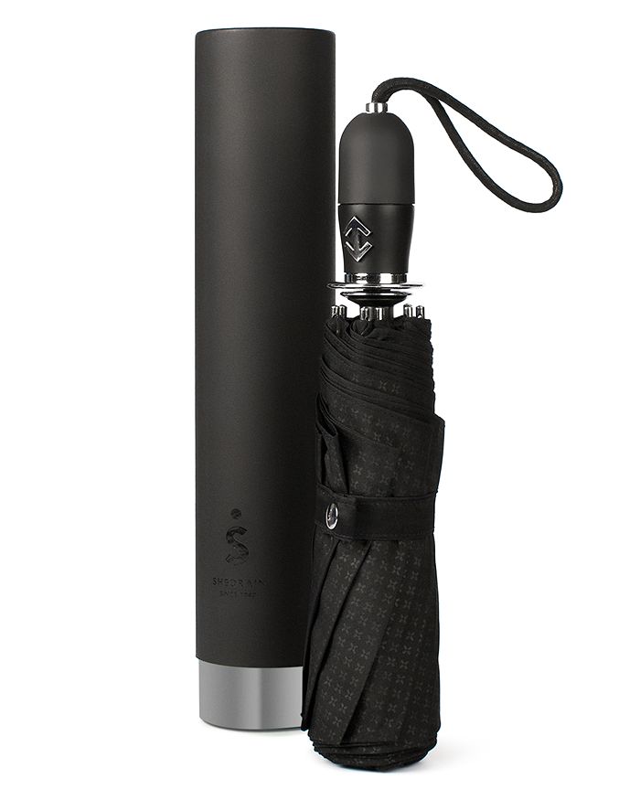 Shop Shedrain Stratus Collection Dualmatic Compact Umbrella In Black