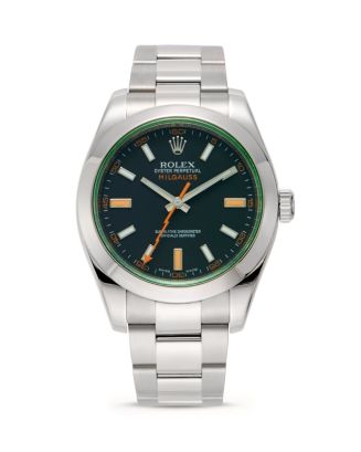 Pre Owned Rolex Stainless Steel Milgauss Watch with Oyster Band