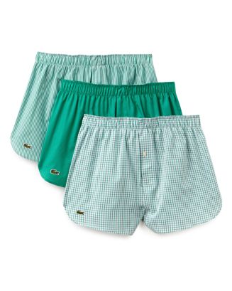 Lacoste Authentics Collection Cotton Woven Boxers, Pack of 3 ...