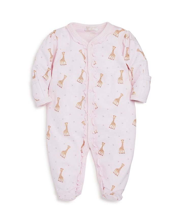 Shop Kissy Kissy Girls' Sophie La Girafe Print Footie - Baby In Pink