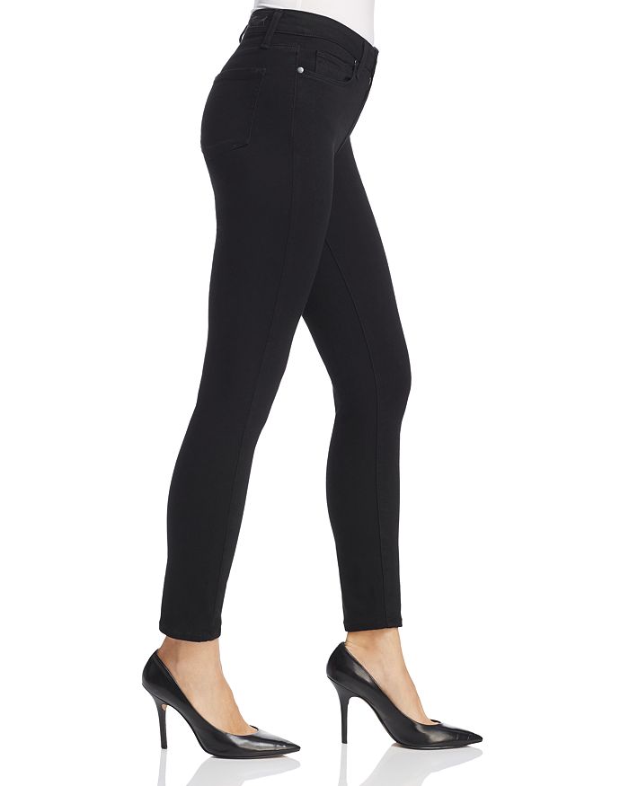 Paige Hoxton Velvet-trim Ultra Skinny Jeans In Black | ModeSens