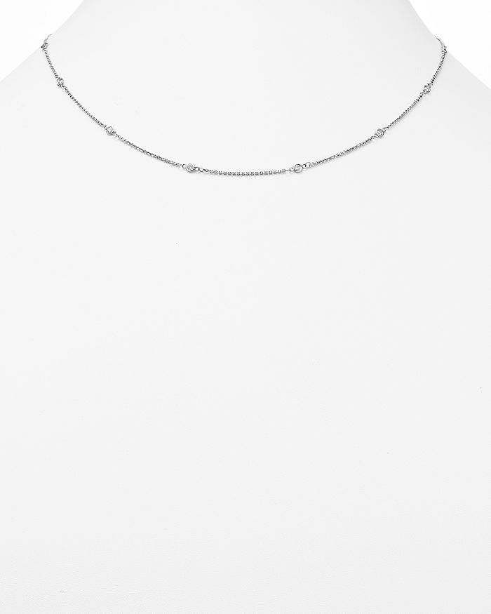 Shop Bloomingdale's Diamond Station Necklace In 14k White Gold,.30 Ct. T.w. - 100% Exclusive
