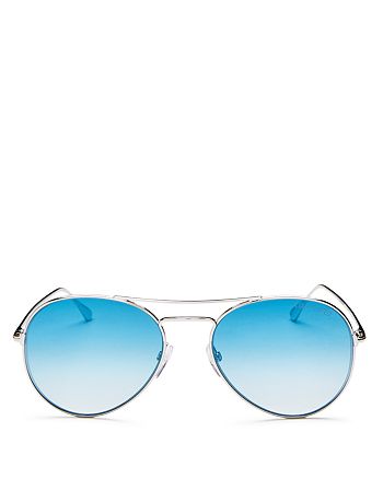 Tom Ford Men's Ace Brow Bar Aviator Sunglasses, 54mm | Bloomingdale's