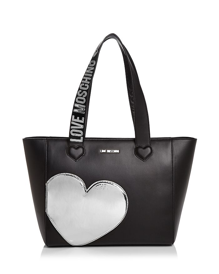 Love Moschino Metallic Heart Leather Tote | Bloomingdale's