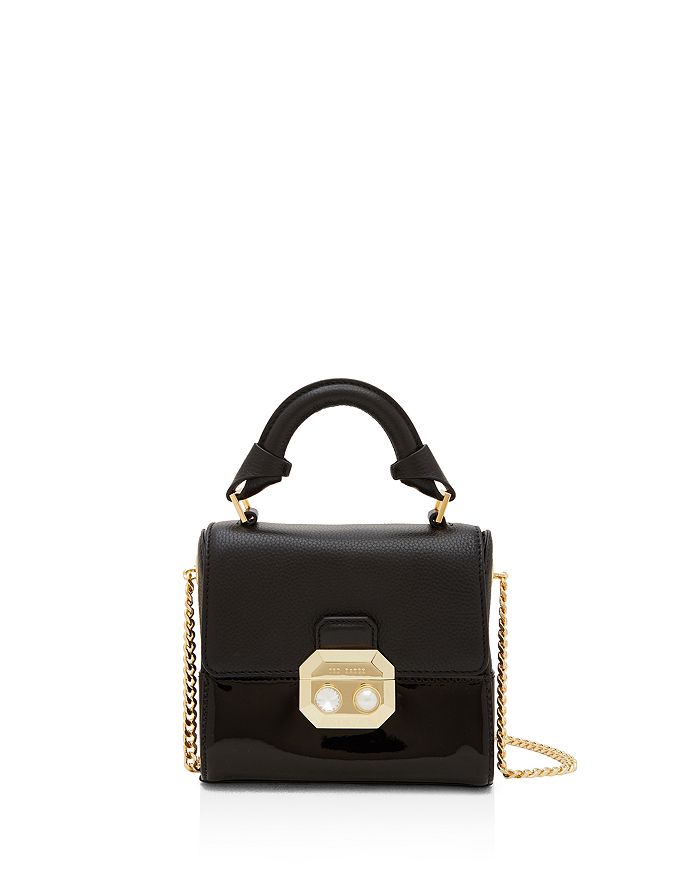 Ted Baker Lady Crystal and Faux-Pearl Small Leather Satchel ...