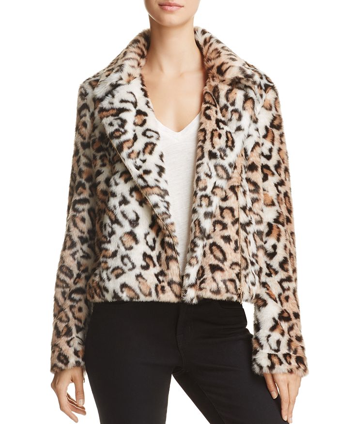 Sunset & Spring Leopard-Print Faux Fur Jacket - 100% Exclusive ...