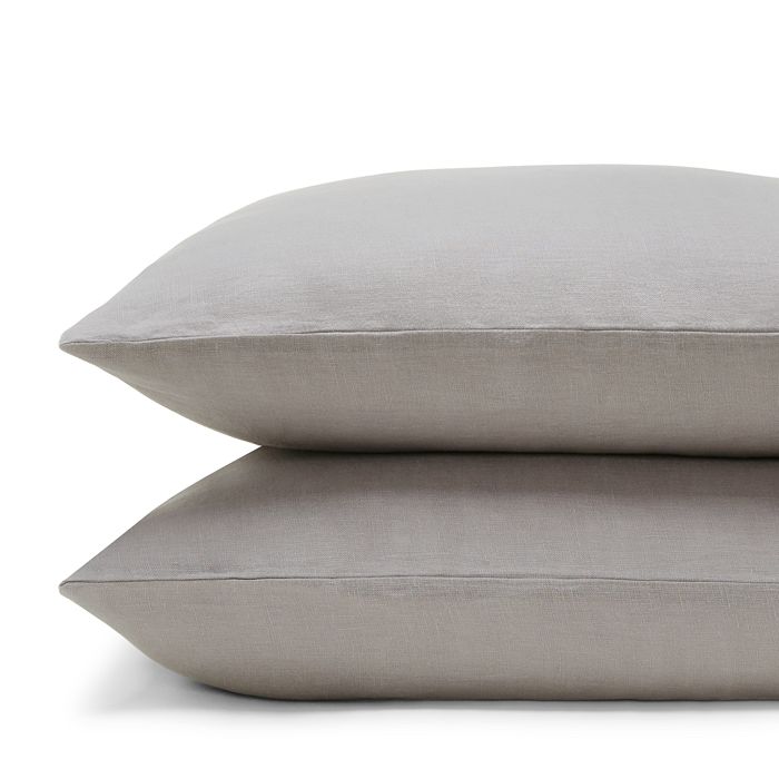 Amalia Home Collection Stonewashed Linen Standard Pillowcase, Pair - 100% Exclusive In Gray