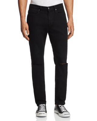 FRAME - L'Homme Skinny Fit Jeans in Noir Slits - GQ60, 100% Exclusive