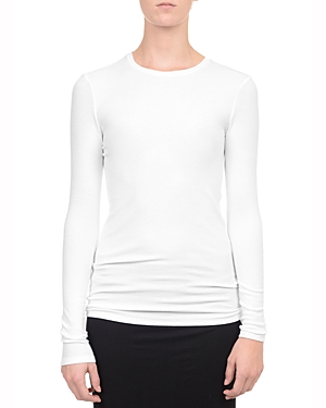 Atm Anthony Thomas Melillo Ribbed Long Sleeve Tee In White