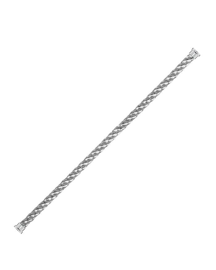 Fred Force 10 Large Grey Cable Bracelet In Grey/stainless Steel