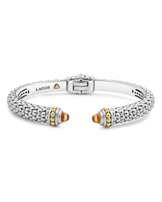 18K Gold and Sterling Silver Rittenhouse Gemstone Cuffs, 8mm