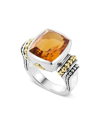 LAGOS - 18K Gold and Sterling Silver Rittenhouse Medium Citrine Ring