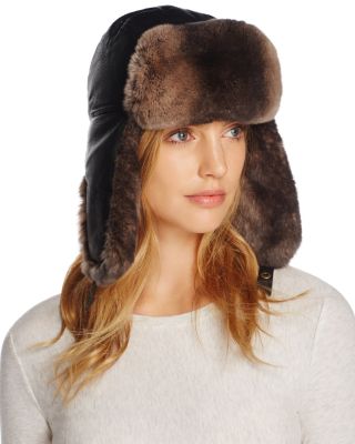 crown cap rabbit fur hat