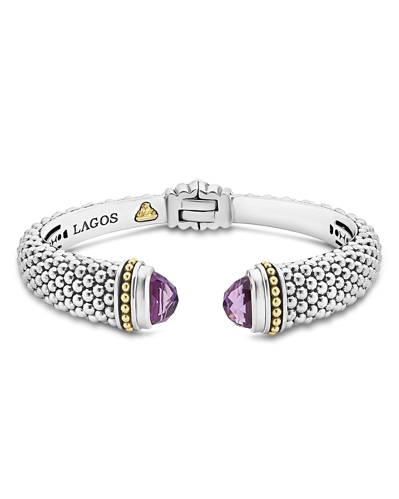 Lagos 18K Gold and Sterling Silver Rittenhouse Amethyst Cuff, 12mm