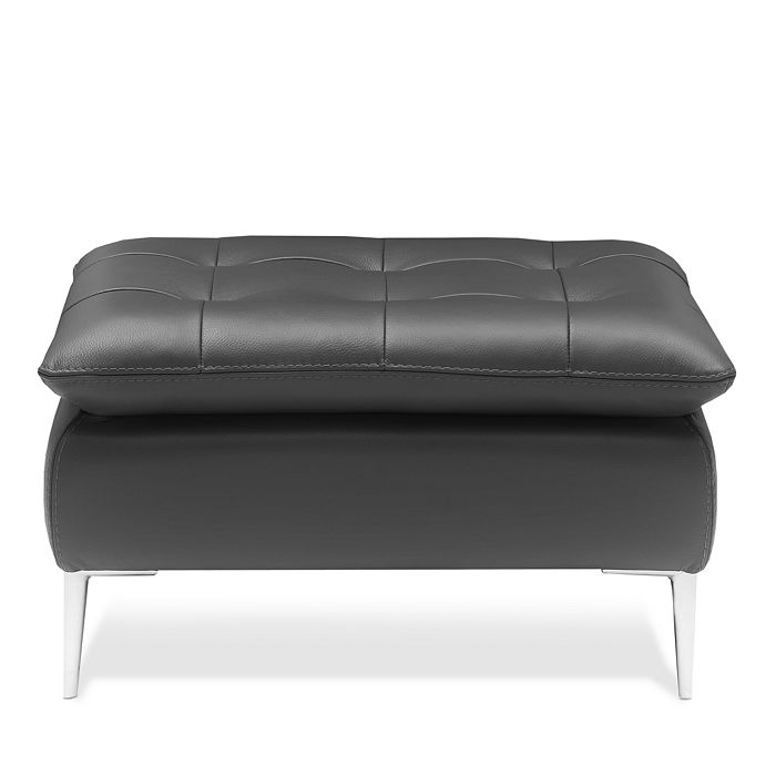 Chateau D'ax Corsica Chair Ottoman In Leather 4523 Graphite