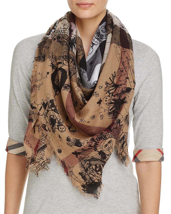 Burberry new arrivals scribble scarf