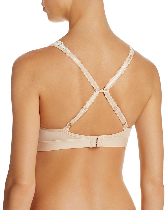 Shop Wacoal Embrace Lace Convertible Plunge Soft Cup Wireless Bra In Sand