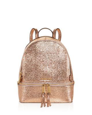 michael kors metallic backpack