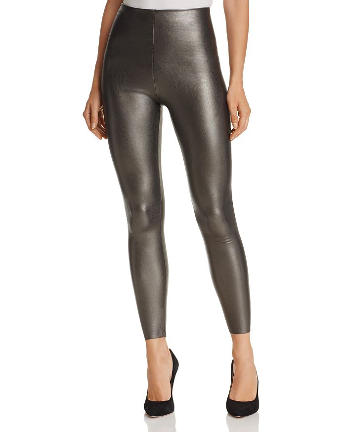 Commando Perfect Control Faux Leather Leggings In Gunmetal