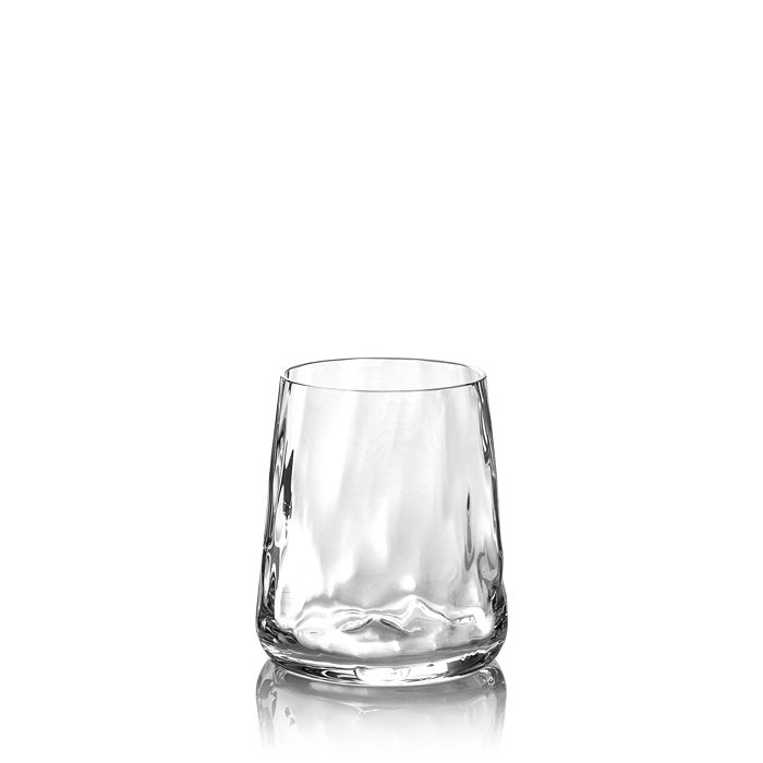 Michael Aram Set Of Four Ripple Effect Crystal Double Old Fashion Glasses