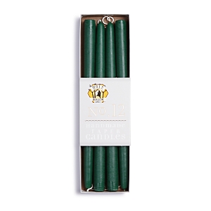 Mole Hollow Candles Dripless 12 Taper Candles, 2 Pairs In Emerald Green