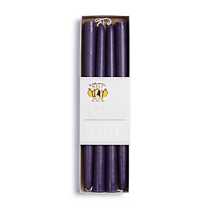 Mole Hollow Candles Dripless 12 Taper Candles, 2 Pairs In Plum Purple