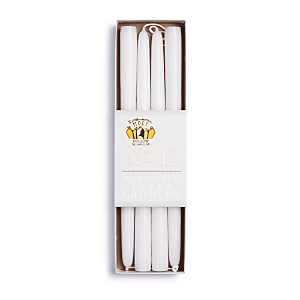 Mole Hollow Candles Dripless 12 Taper Candles, 2 Pairs In Stark White