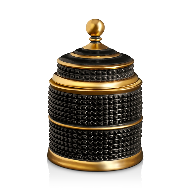 L'objet Bibliothèque Or Pink Champagne Scented Candle In Black