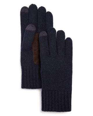 The Men's Store at Bloomingdale's Suede Patch Tech Gloves - Exclusive