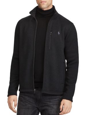 black polo fleece jacket