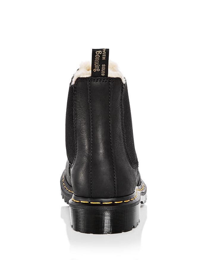 Shop Dr. Martens' Women's Leonore Faux Fur Lined Chelsea Boots In Black