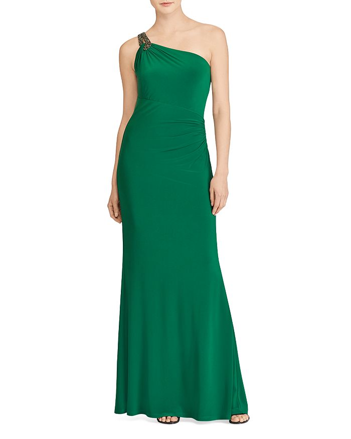 Ralph Lauren One-Shoulder Jersey Gown | Bloomingdale's