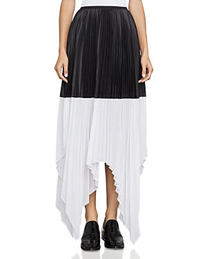 Bcbgmaxazria Christy Color-Block Pleated Skirt at Bloomingdale's