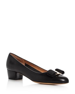 salvatore ferragamo low heel pumps