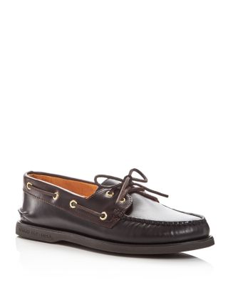 mens black sperry boat shoes