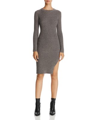 side slit sweater dress