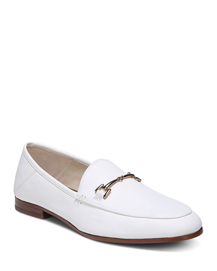 Sam Edelman Loraine Loafers In White Leather