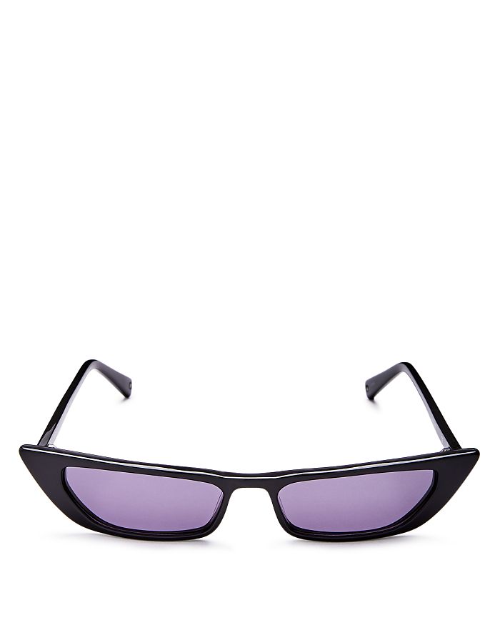 Kendall + Kylie Kendall And Kylie Women's Vivian Extreme Cat Eye Sunglasses, 50mm In Black/smoke Solid