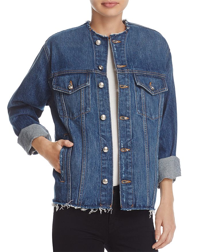 Derek Lam 10 Crosby Reiss Collarless Denim Jacket Bloomingdale s