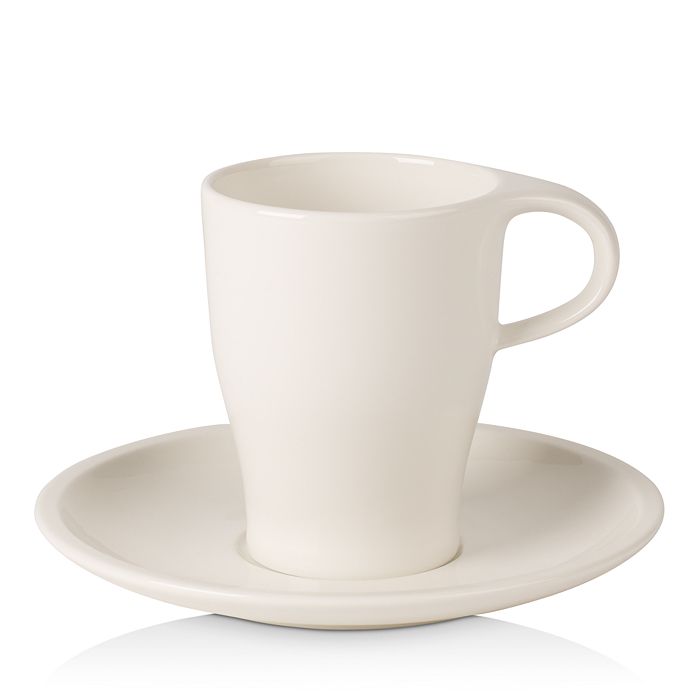 Villeroy & Boch Coffee Passion Collection Doppio Espresso Cup & Saucer Set In White