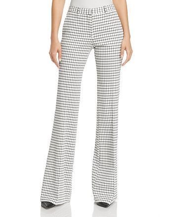 Theory Demitria 2 Lotti Checked Flare Pants | Bloomingdale's