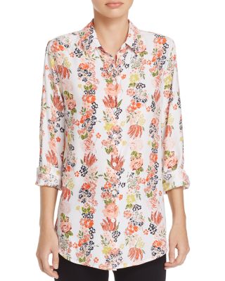 Equipment Essential Floral Print Silk Shirt | Bloomingdale's